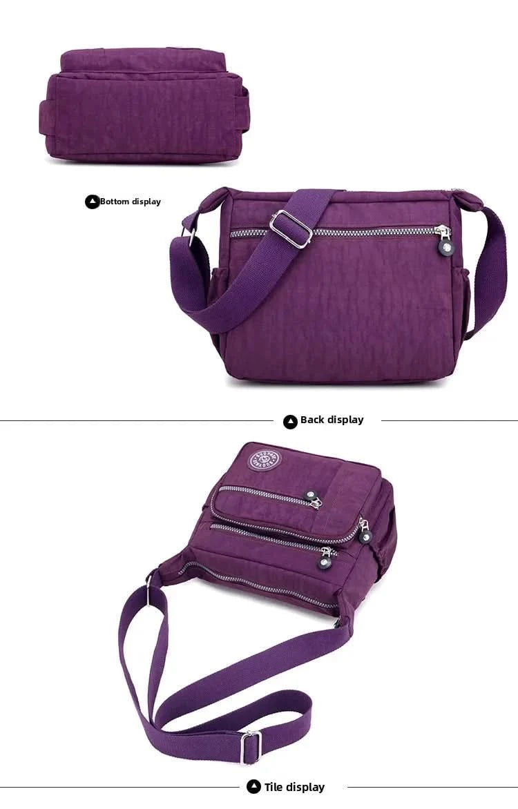 Large Capacity Nylon Crossbody Shoulder Bag for Home Use Middle-Aged And Elderly Women Casual Multi-Socket Slanting Bag - M & M Global