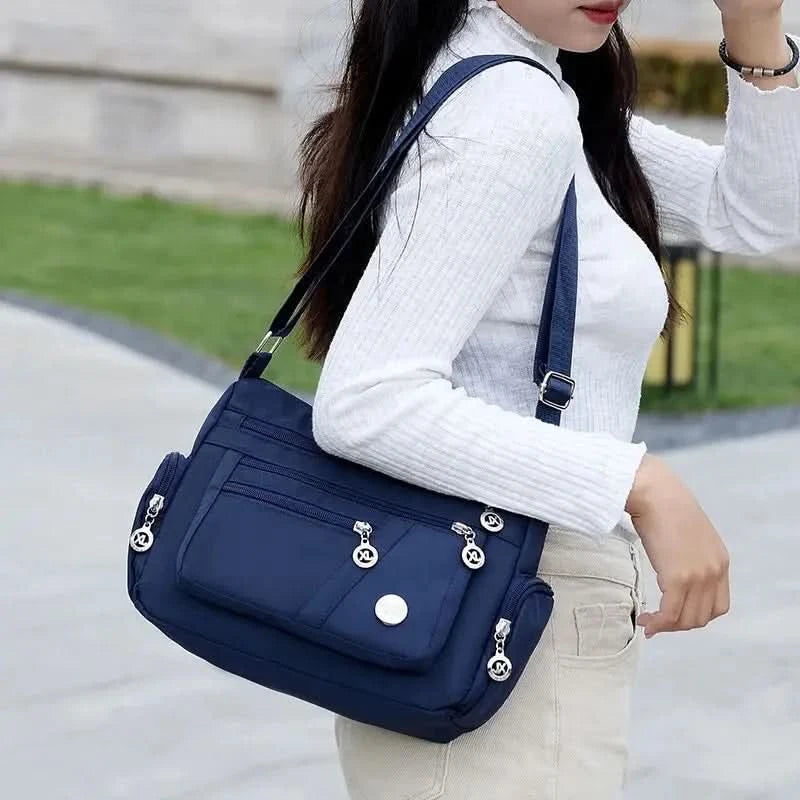 Large Capacity Women Crossbody Bag Waterproof Tote Casual Nylon Shoulder Bag Purse Handbag Lightweight Travel Messenger Bag - M & M Global