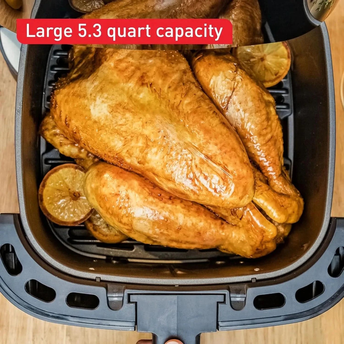 Easy Fry Max 5.3 qt Digital Air Fryer: 10 Versatile Cooking Programs, Intuitive Touchscreen, Dishwasher-Safe Basket, Fast and He - M & M Global