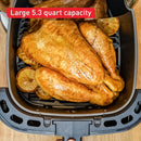 Easy Fry Max 5.3 qt Digital Air Fryer: 10 Versatile Cooking Programs, Intuitive Touchscreen, Dishwasher-Safe Basket, Fast and He - M & M Global