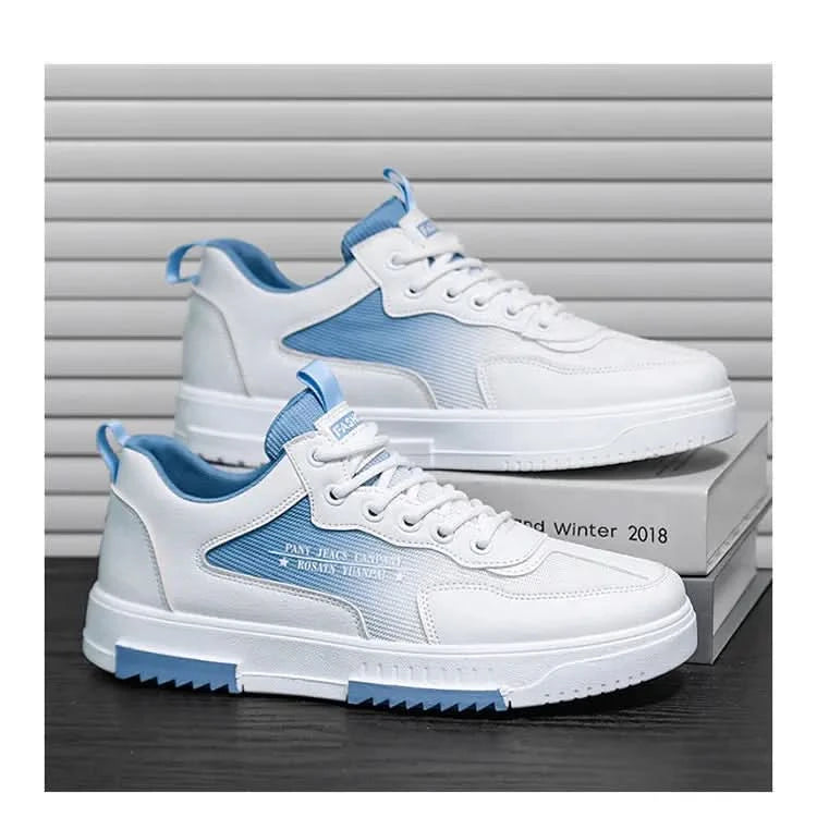 Versatile white shoes men's new 2025 summer casual breathable mesh board shoes fashionable sports height increasing men's shoes - M & M Global