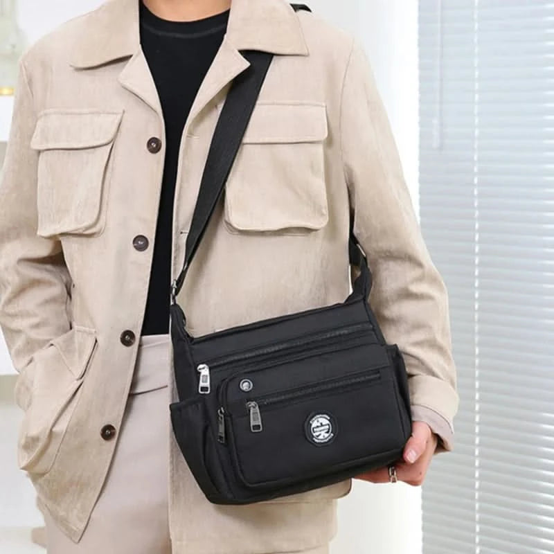 Men's Messenger Bag Crossbody Shoulder Bags Men Large Sling Pack For Work Business Waterproof Oxford Packs Satchel Purse - M & M Global