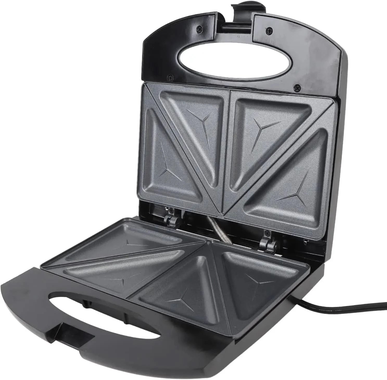 Electric Panini Press Grill, Electric Breakfast Maker Sandwich Maker with Handle Anti Stick Aluminum Electric Sandwich Press Pan - M & M Global