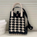 Korean Fashion Heart Knitted Mini Square Handbag for Women Small Mobile Phone Shoulder Bags Girls Cute Outdoor Crossbody Bags - M & M Global