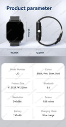 2026 New Bluetooth Call Smart Watch Information Push Men Women Health Monitoring Watch Pedometer IP68 Smartwatch For Android IOS