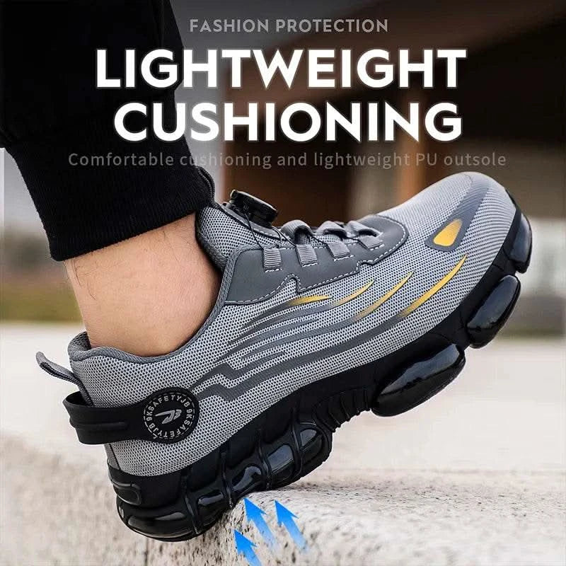 Breathable lace-free soft sole comfortable anti-smash anti-puncture labour insurance shoes - M & M Global