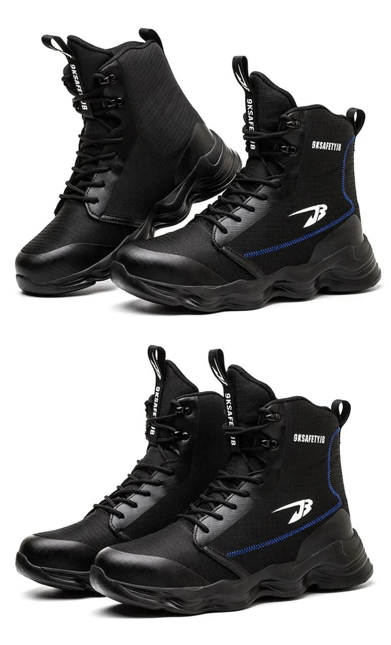 Fashionable breathable anti-smash and anti-puncture safety shoes