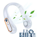 Neck Bladeless Fan Mini Ultra Long Life Portable Lazy Silent Fan Usb Charging Student Sports Office Digital Display Power 5 Gear - M & M Global