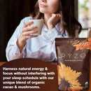 Organic Mushroom Coffee - Shiitake, Cordyceps, Supports Immune, Focus, Concentration, Stress, Digestion & Energy - 180 G - M & M Global