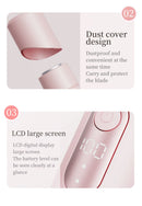 Women's 2-in-1 Dual-Head Electric Razor Painless Bikini Trimmer Wet/Dry Use Detachable Head for Ladies Pubic Hair Shaver