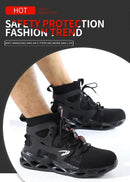 Steel Toe Shoes for Men Work Boots Lightweight Sneakers Indestructible Boots Anti-smash Anti-Punctur Construction Safety Shoes