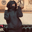 Men and women Balaclava Y2kGothic Harajuku winter new item double hooded sweatshirt men's hooded mask zipper sportswear