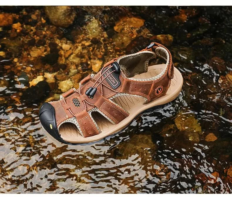 Outdoor Wading Summer Sandals For Men Anti Slip Cool Casual Shoes With Arch Support Plus Size 38-48 Beach Sandalias - M & M Global