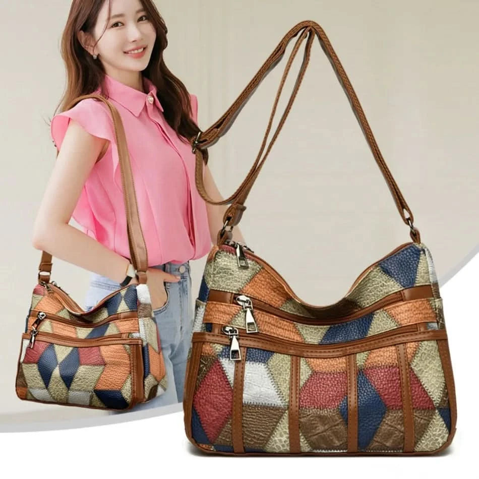 Soft Leather Purses and Handbags Casual Shoulder Crossbody Bags for Women 2024 Vintage Multi-pocket Ladies Messenger Bags Design - M & M Global