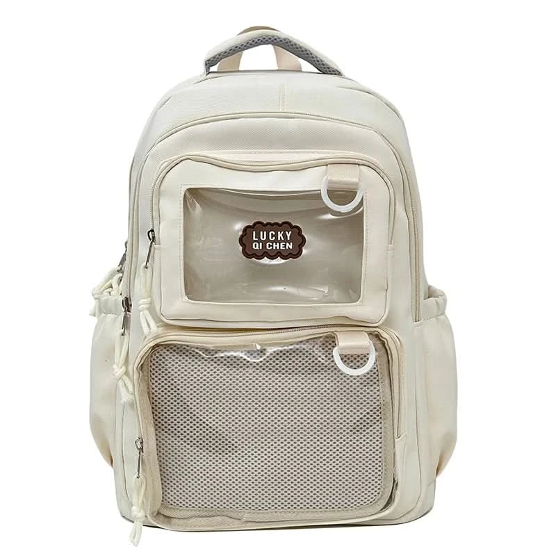 Japanese Style Kawaii Backpack Girls Transparent Ita Bag Women Large Capacity Backpack Fashion School Bag for College Student JK - M & M Global