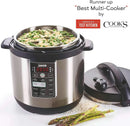 8 Quart Multi-cooker with America's Test Kitchen Multicooker Perfection Cookbook, Stainless Steel - M & M Global