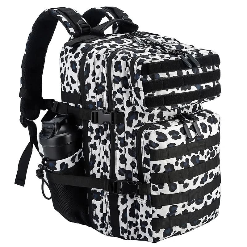 LHI 45L Tactical Backpack Waterproof Tie-Dye Sports Travel Daily Gym Rucksacks Weekend Overnight Daypack With Bottle holder - M & M Global