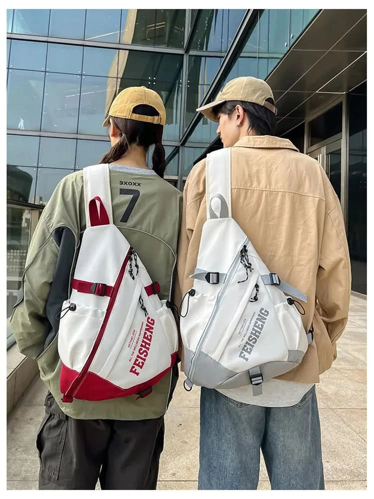 Techwear Style Outdoor Motorcycle Sport Single Shoulder Backpack Unisex Hip Hop Multifunction Chest Bag Tactical Crossbody Bag - M & M Global
