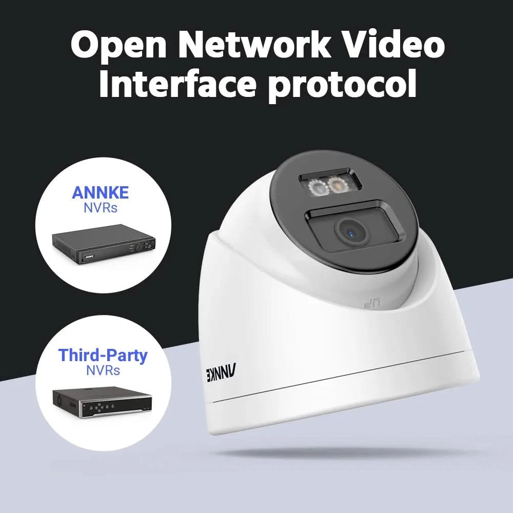 Annke 12MP HD IP Security Camera Poe 6K Dual Light Audio Fixed Bullet Camera Human Vehicle Detection 256G SD Storage ONVIF IP67