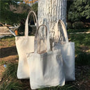 5 PCS Large Capacity Canvas Tote Shoulder Bag Fabric Cotton Cloth Reusable Shopping Bag Eco Tote Bag Casual Beach HandBag Daily - M & M Global