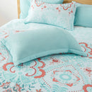 7-Pcs Bohemian print Comforter sets, soft comfort, Bedding Sets, room decor, all-season, Queen/King
