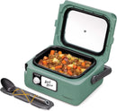 06016 6-Quart Nomad Traveling Slow Cooker, Locking Lid, Dry Erase Board, Green - M & M Global
