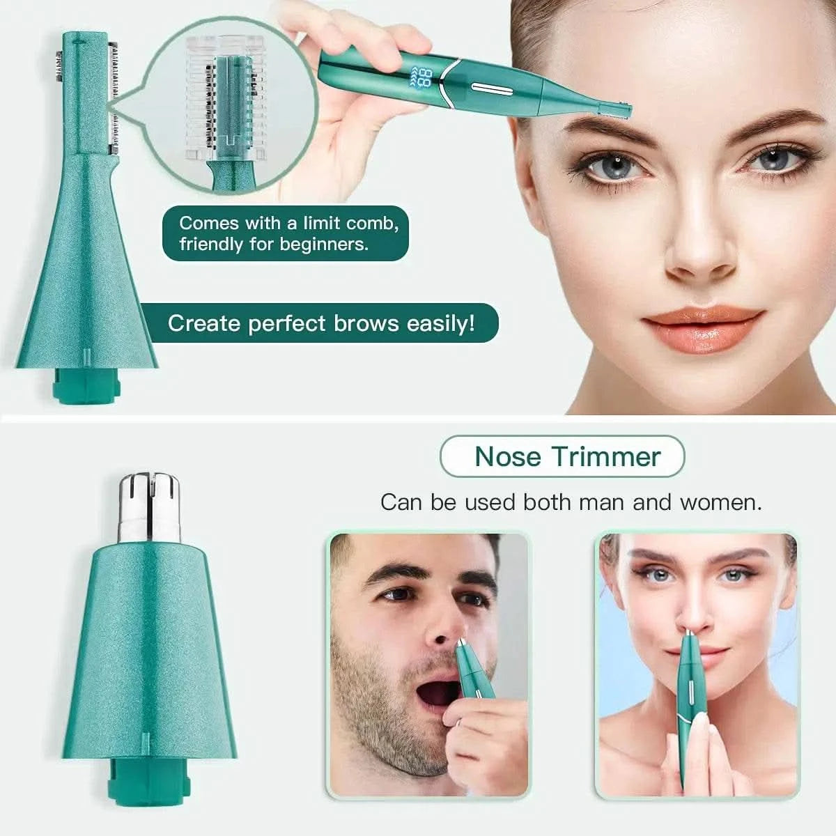 4 in 1 Intimate Areas Haircut Shaver Women Bikini Line Sensitive Razor Balls Pubic Hair Shaving Trimmer Face Beard Clipper 5683A - M & M Global