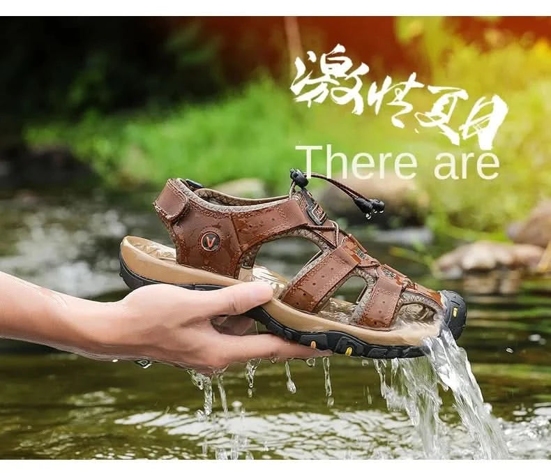 Outdoor Wading Summer Sandals For Men Anti Slip Cool Casual Shoes With Arch Support Plus Size 38-48 Beach Sandalias - M & M Global