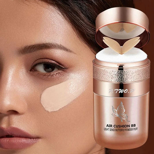 Air Cushion BB Cream Butterfly Powder Puff Moisturizing Foundation Concealer Whitening Oil-control Waterproof Makeup Cosmetics - M & M Global