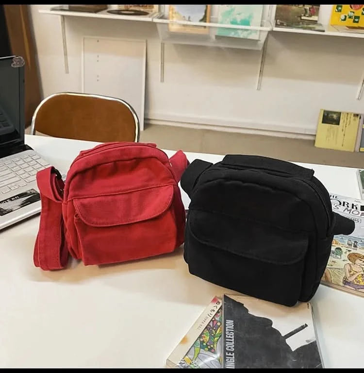 Fashion Small Canvas Crossbody Bags for Women 2025 Mini Shoulder Phone Purse Girl Student Cotton Cloth Mini Female Handbags Flap - M & M Global