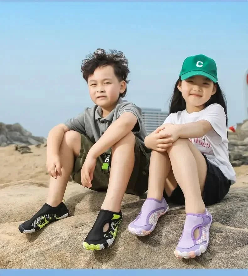 Swimming Beach Sneakers Children Diving Surfing Boating Wading Sports Shoes Kids Aqua Barefoot Water Shoes Quick-Dry Boys Girls - M & M Global