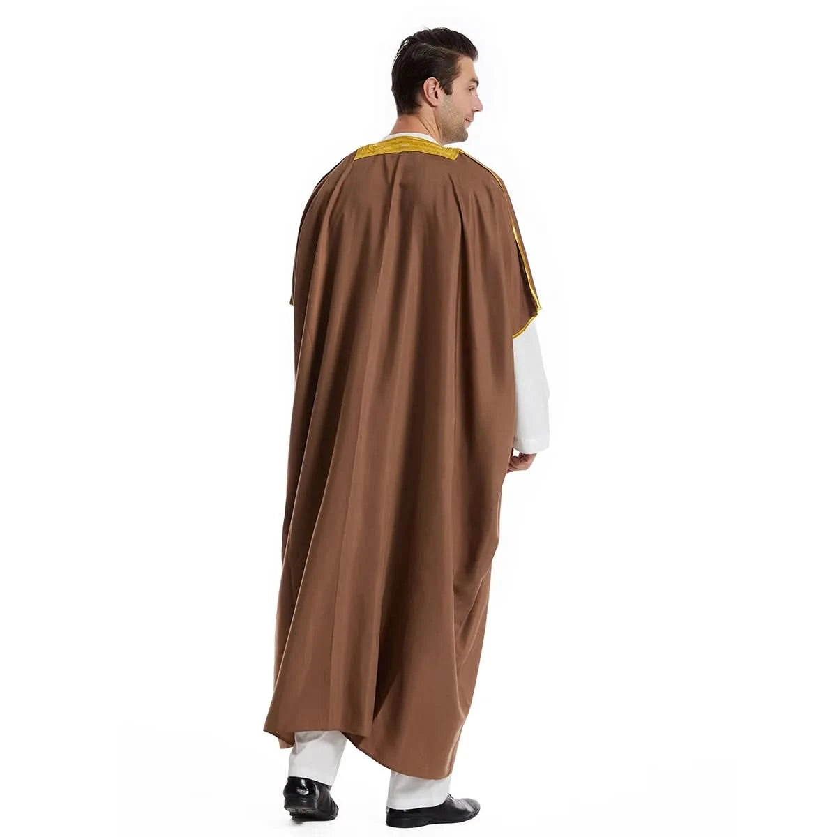 Muslim Arab Men Thobe Thawb Caftan Eid Jubba Thobe Mens Cardigan Abaya Long Dress Ramadan Robe Saudi Arab Musulman Caftan Dubai - M & M Global
