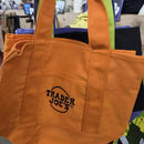 Trader Joe's 2-Pack Reusable Tote Bags - Orange & Purple Canvas Shopping Bags, Durable Grocery Tote for Farmers Market