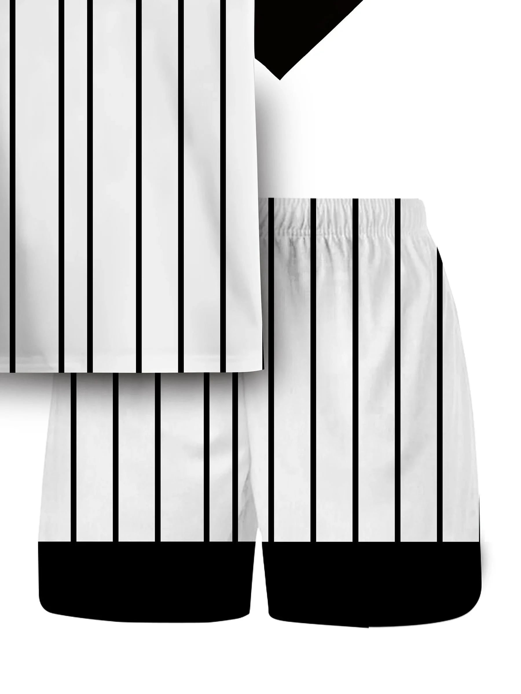 Summer 2025 new children's set for boys and girls, short sleeves and shorts, comfortable and breathable, 3d printed polyester fi - M & M Global