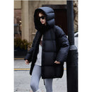 2025 Winter New Down Coat Women Parkas Fashion Long Hooded Outerwear Female Cotton-padded Padded Jacket Loose Ladies Overwear