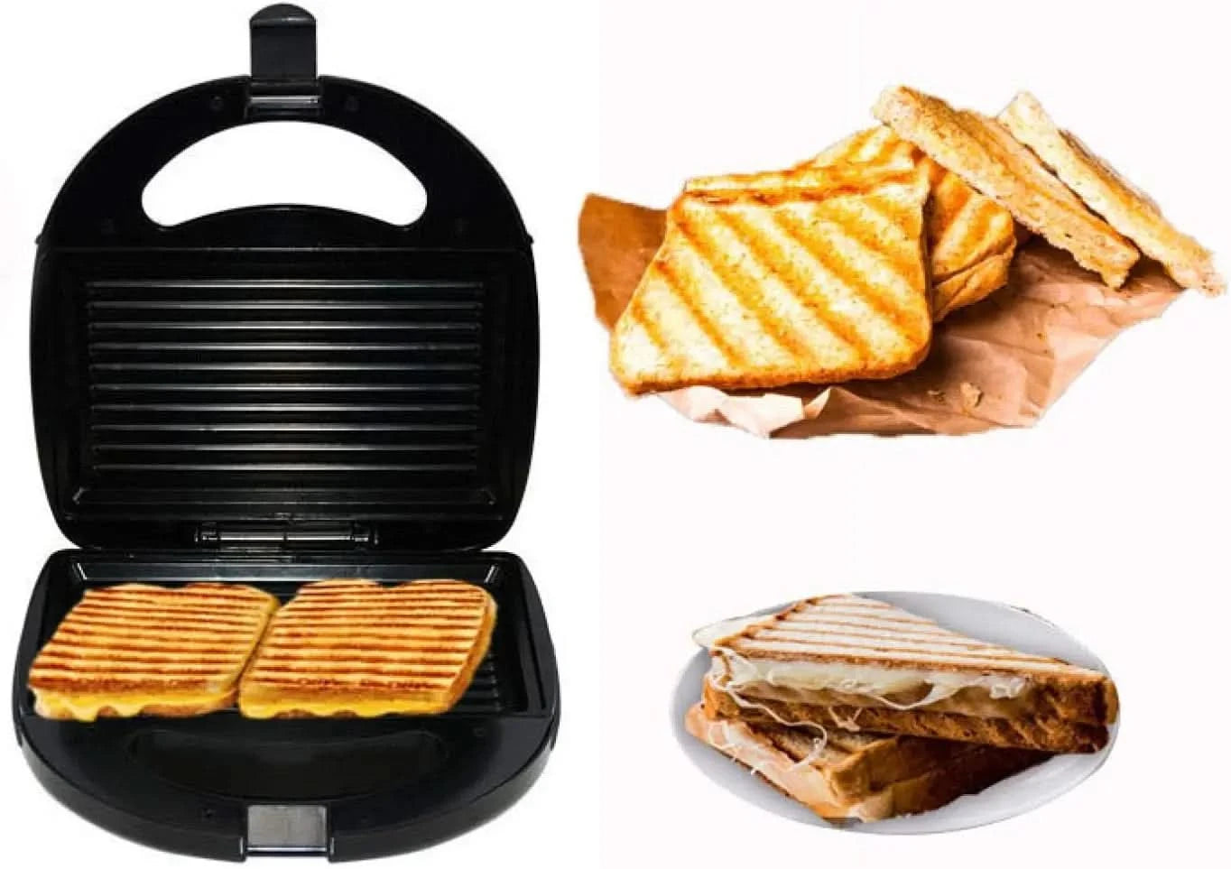 Sandwich Maker，Waffle Maker ， Electric Sandwich Maker ， Grill Panini Non Stick Pan Waffle Toaster Cake Breakfast Machine ， Barbe - M & M Global