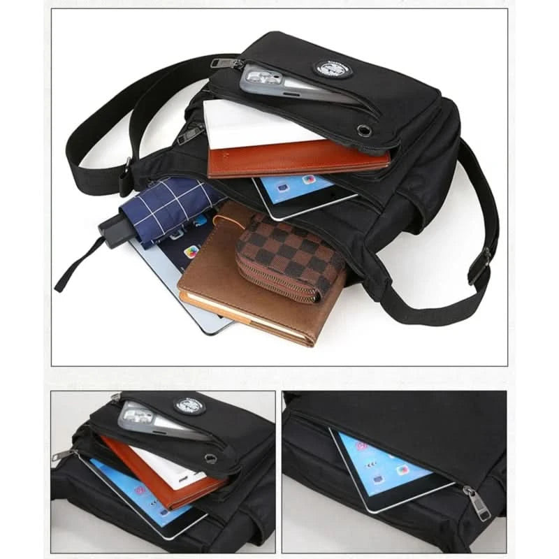 Men's Messenger Bag Crossbody Shoulder Bags Men Large Sling Pack For Work Business Waterproof Oxford Packs Satchel Purse - M & M Global