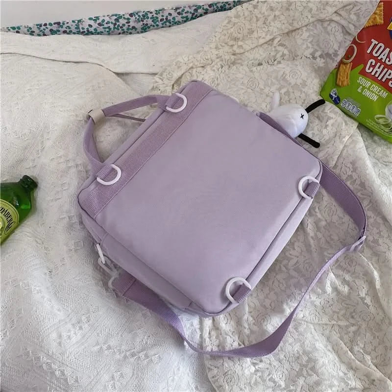 Japanese high-capacity single-shouldered slouch bag for schoolgirls, carry-on canvas messenger bag, Japan and South Korea - M & M Global