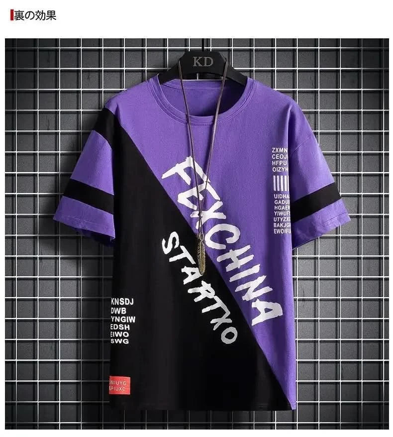 Short Sleeved T-shirt for Men's Summer New Trendy Brand Slim Fit Round Neck Men's Half Sleeved T-shirt Upper Garment - M & M Global