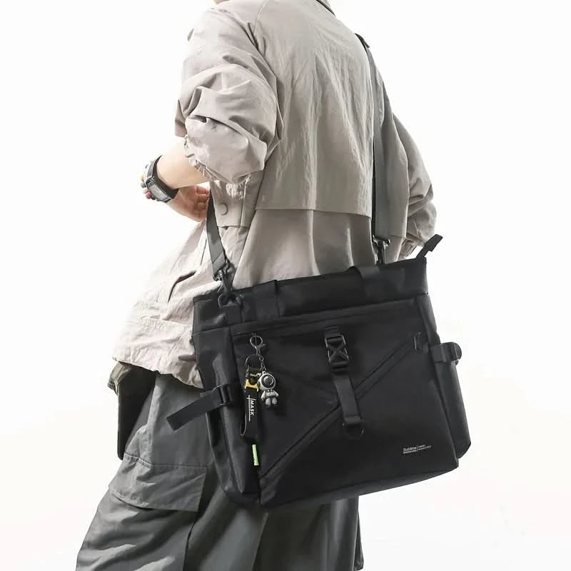 Japanese tooling style ballistic nylon tote bag men's shoulder commuter messenger bag large capacity computer handbag briefcase - M & M Global