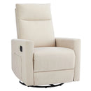 JHK Rotating Rocking Chair Recliner With Oversized Foot Swivel Rocking Rocker Recliner Glider Nursery Chair for Living Room