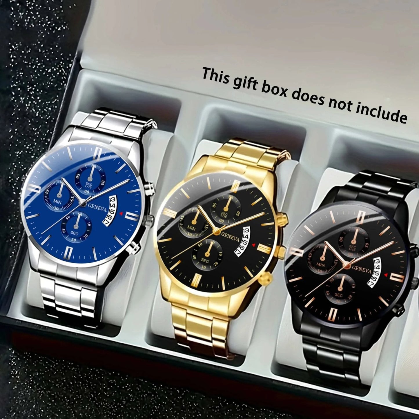 2023 Fashion Men Gold Stainless Steel Watch Luxury Calendar Quartz Wrist Watch Mens Business Watches for Man Clock Reloj Hombre - M & M Global