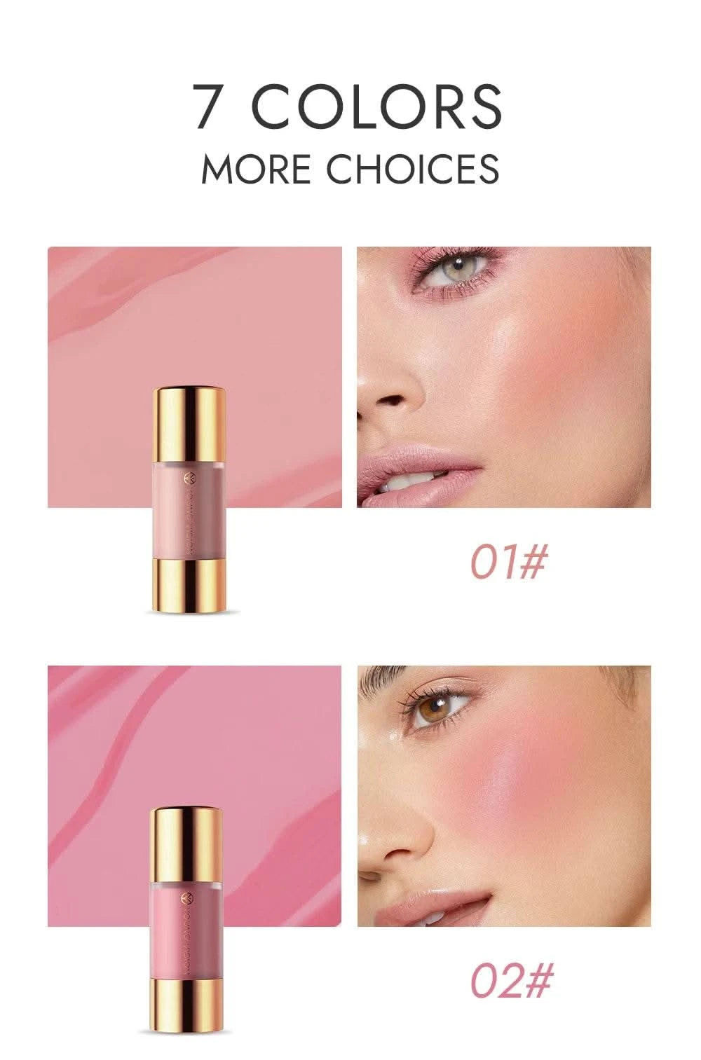 Dropper Liquid Blush Facial Rouge Contouring Brighten Plumper Nude Smooth Blush Stick Moisturize Lasting Good Complexion Makeup - M & M Global