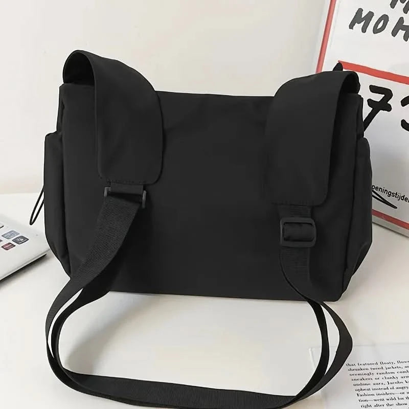Fashionable Crossbody Bag with Drawstring Accent - Spacious & Secure Zipper Closure - Includes Stylish Bag Charm - M & M Global