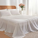 7Pcs solid color cut flower design Comforter Set, 100% microfiber soft and breathable Soft and durable bedding set Ideal gift