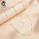 ORSA JEWELS 925 Sterling Silver Body Sexy Waist Chain Adjustable Sexy Bikini Body Belly CZ Chain for Women Summer Jewelry CW01 - M & M Global