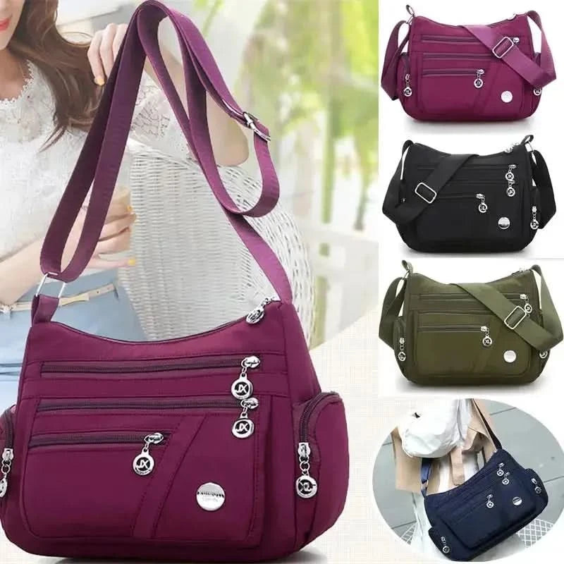 Large Capacity Women Crossbody Bag Waterproof Tote Casual Nylon Shoulder Bag Purse Handbag Lightweight Travel Messenger Bag - M & M Global