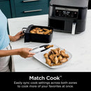 DZ090 Foodi 6 Quart 5-in-1 DualZone 2-Basket Air Fryer with 2 Independent Frying Baskets, Match Cook & Smart Finish to Roast, Ba - M & M Global