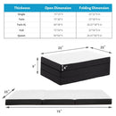 JHK Three Fold Portable Floor Bed,Certified By CertiPUR-US,Suitable For Travel,Camping,And Yoga,Soft Touch And Flexible Zipper