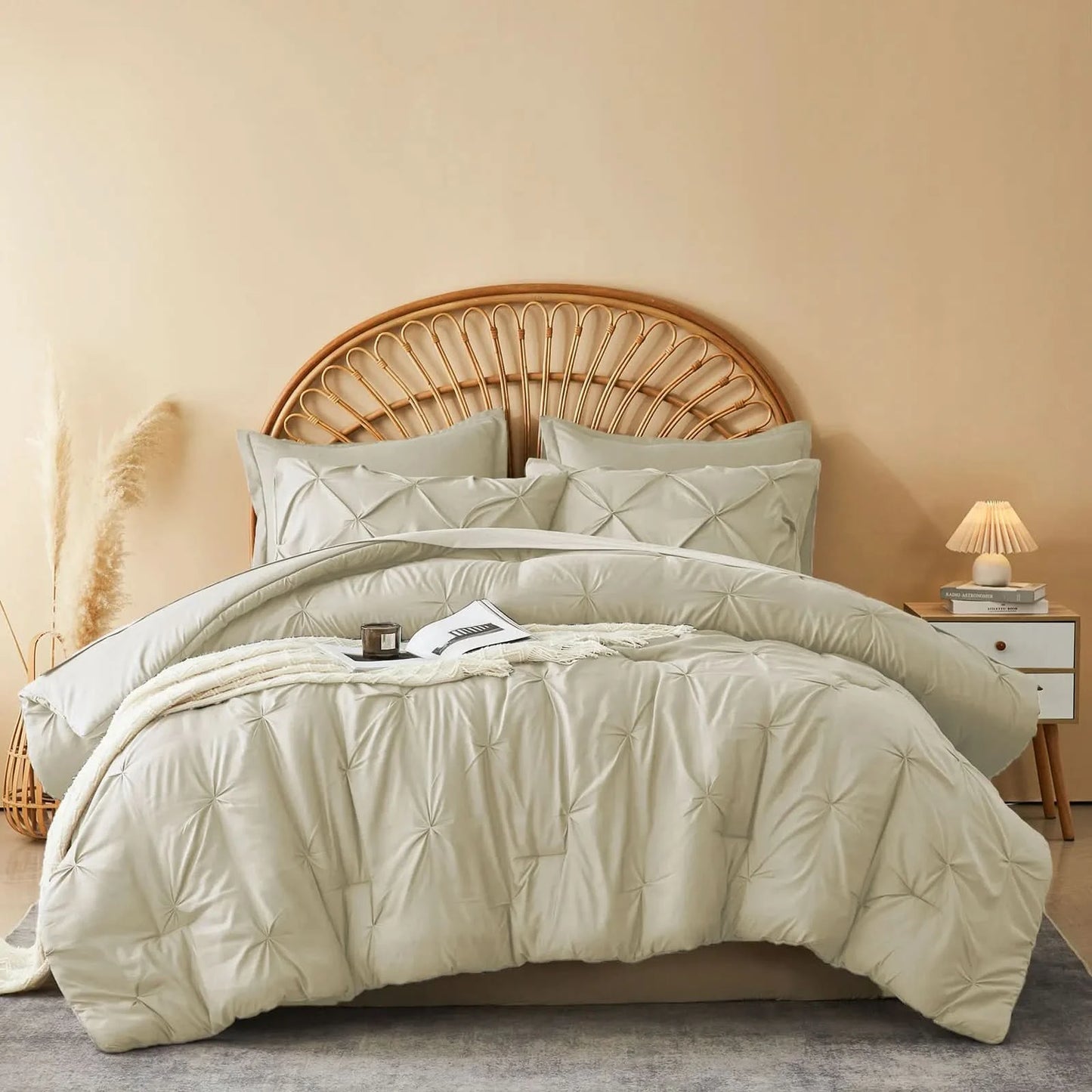 Luxury 5/7-Piece Comforter Set – Soft Queen Bed in a Bag with Sheets & Pillowcases – Twin, Full, Queen, King Sizes